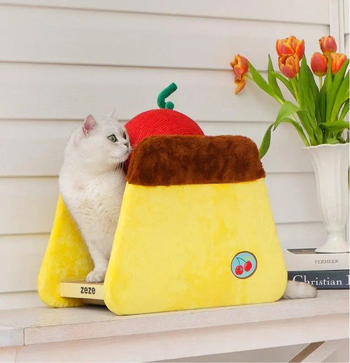 Cherry Cake Cat Bed | A Playful and Cozy Retreat for Your Cat