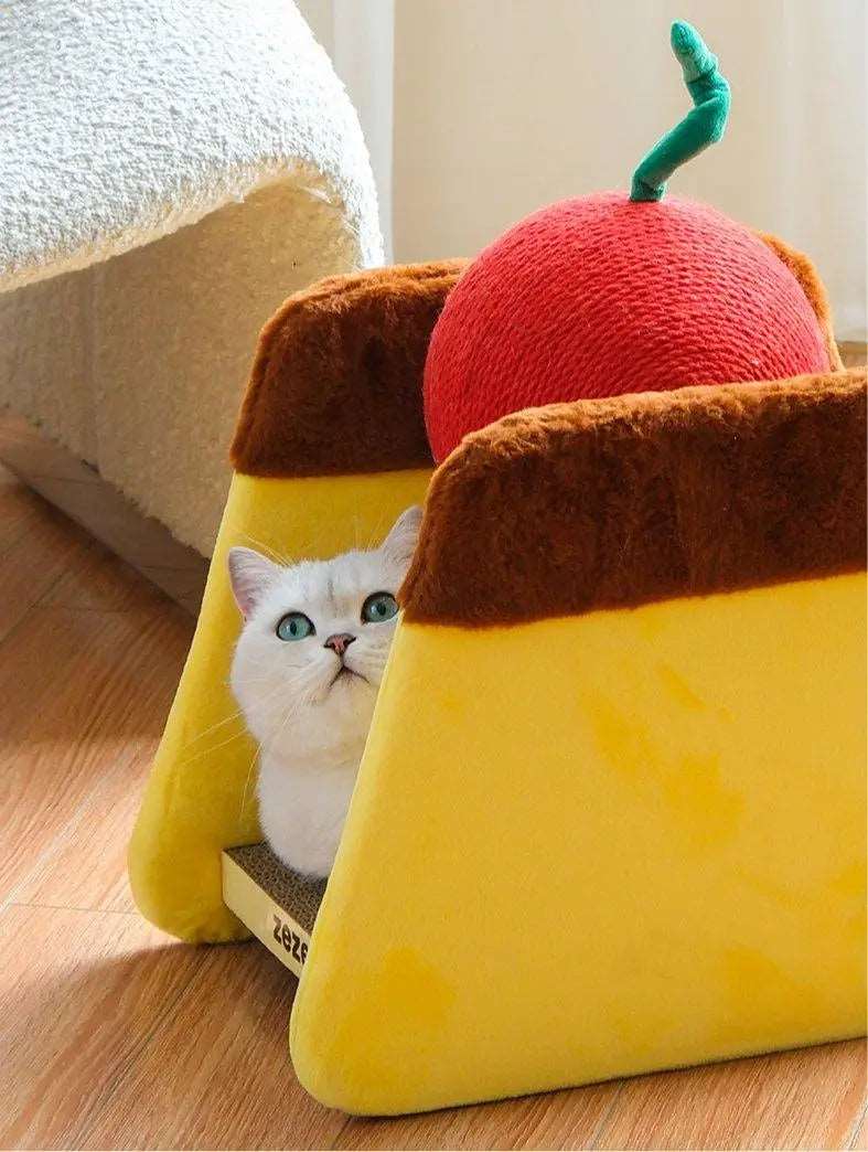 Cherry Cake Cat Bed | A Playful and Cozy Retreat for Your Cat